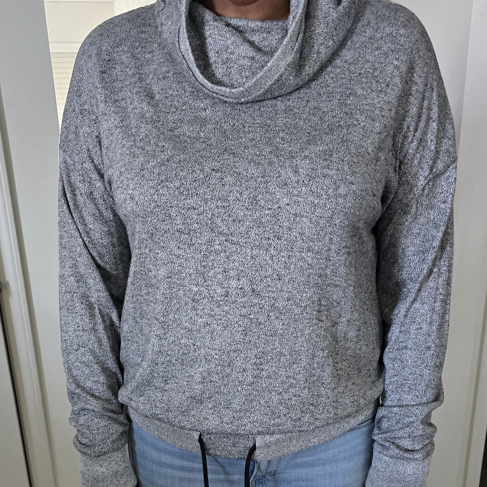 Marc New York Heather Gray Cowl Neck Sweater